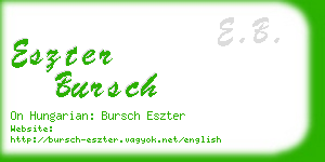eszter bursch business card